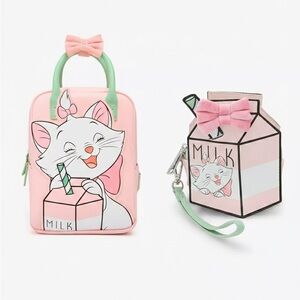 Loungefly Disney Aristocrats Marie Milk Carton Backpack & Coin Purse NEW